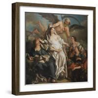 Time Unveiling Truth-Jean Francois de Troy-Framed Giclee Print