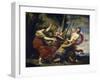 Time Vanquished by Hope, Love and Beauty, 1627-Simon Vouet-Framed Giclee Print