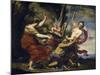 Time Vanquished by Hope, Love and Beauty, 1627-Simon Vouet-Mounted Giclee Print