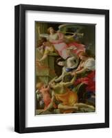 Time Vanquished by Love, Venus and Hope, circa 1645-46-Simon Vouet-Framed Giclee Print