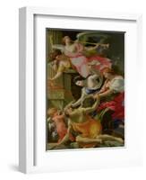 Time Vanquished by Love, Venus and Hope, circa 1645-46-Simon Vouet-Framed Giclee Print