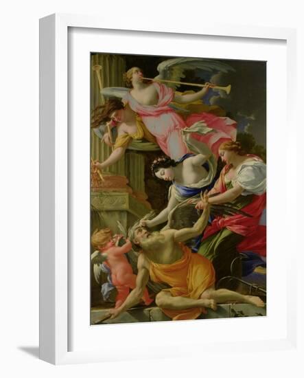 Time Vanquished by Love, Venus and Hope, circa 1645-46-Simon Vouet-Framed Giclee Print