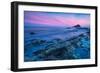 Timelapse Sunset and Blur Water at Atlantic Rocky Beach in Wembury Devon, Uk-Marcin Jucha-Framed Photographic Print