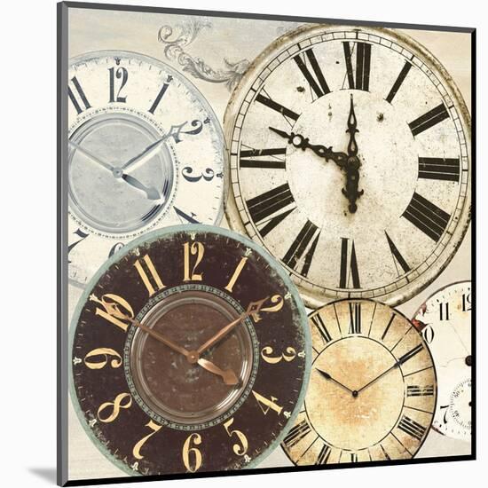 Timepieces II-Joannoo-Mounted Art Print