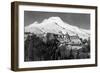 Timerline Lodge and Mt. Hood Photograph - Mt. Hood, OR-Lantern Press-Framed Art Print