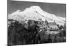 Timerline Lodge and Mt. Hood Photograph - Mt. Hood, OR-Lantern Press-Mounted Art Print