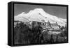 Timerline Lodge and Mt. Hood Photograph - Mt. Hood, OR-Lantern Press-Framed Stretched Canvas