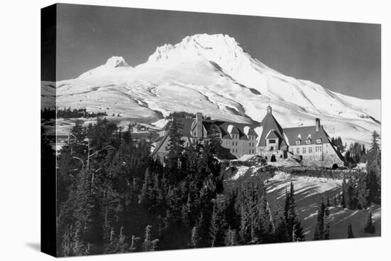 Timerline Lodge and Mt. Hood Photograph - Mt. Hood, OR-Lantern Press-Stretched Canvas