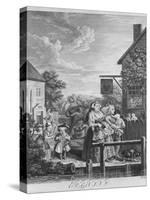 Times of the Day, Evening, 1738-William Hogarth-Stretched Canvas
