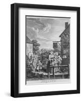 Times of the Day, Evening, 1738-William Hogarth-Framed Giclee Print