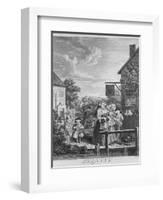 Times of the Day, Evening, 1738-William Hogarth-Framed Giclee Print