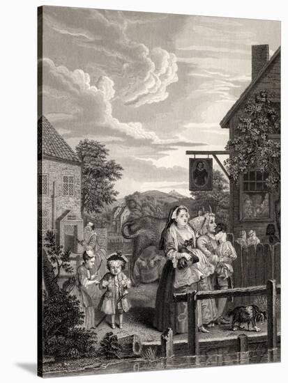 Times of the Day: Evening, from 'The Works of William Hogarth', Published 1833-William Hogarth-Stretched Canvas