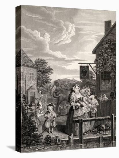 Times of the Day: Evening, from 'The Works of William Hogarth', Published 1833-William Hogarth-Stretched Canvas