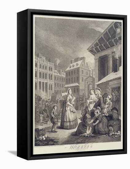 Times of the Day: Morning-William Hogarth-Framed Stretched Canvas