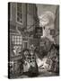 Times of the Day: Night, from 'The Works of William Hogarth', Published 1833-William Hogarth-Stretched Canvas