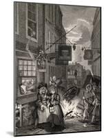 Times of the Day: Night, from 'The Works of William Hogarth', Published 1833-William Hogarth-Mounted Giclee Print