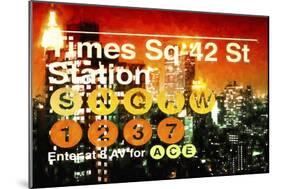 Times Square 42st Station II-Philippe Hugonnard-Mounted Giclee Print