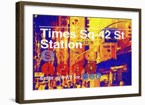 Times Square 42st Station-Philippe Hugonnard-Framed Giclee Print