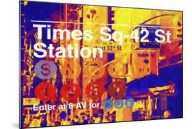 Times Square 42st Station-Philippe Hugonnard-Mounted Giclee Print