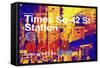 Times Square 42st Station-Philippe Hugonnard-Framed Stretched Canvas