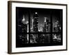 Times Square and 42nd Street with the Empire State Building by Night - Manhattan, New York, USA-Philippe Hugonnard-Framed Photographic Print