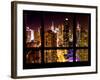 Times Square and 42nd Street with the Empire State Building by Night - Manhattan, New York, USA-Philippe Hugonnard-Framed Premium Photographic Print