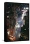 Times Square and Garment District at Night-null-Framed Stretched Canvas