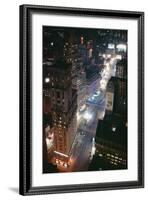 Times Square and Garment District at Night-null-Framed Photographic Print