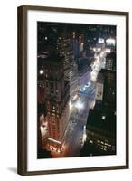 Times Square and Garment District at Night-null-Framed Photographic Print