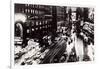 Times Square at Night, New York , c.1930-null-Framed Giclee Print