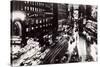Times Square at Night, New York , c.1930-null-Stretched Canvas