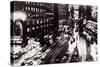 Times Square at Night, New York , c.1930-null-Stretched Canvas