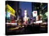 Times Square at Night, New York City, New York, USA-Bill Bachmann-Stretched Canvas