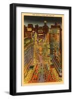 Times Square at Night, New York City-null-Framed Art Print