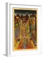 Times Square at Night, New York City-null-Framed Art Print