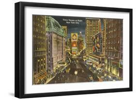 Times Square at Night, New York City-null-Framed Art Print
