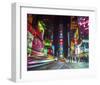 Times Square at Night New York-null-Framed Art Print