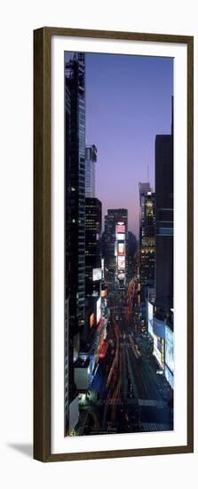 Times Square at night-Richard Berenholtz-Framed Art Print