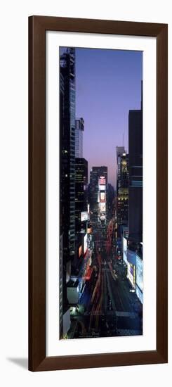 Times Square at night-Richard Berenholtz-Framed Art Print