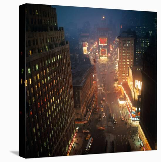 Times Square at Night-null-Stretched Canvas