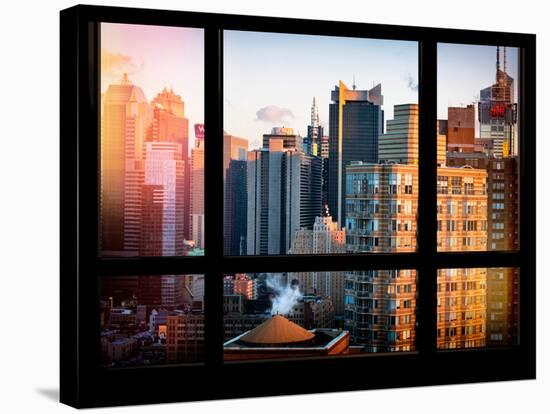 Times Square Buildings at Sunset - Manhattan, New York, USA-Philippe Hugonnard-Stretched Canvas