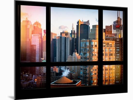 Times Square Buildings at Sunset - Manhattan, New York, USA-Philippe Hugonnard-Mounted Photographic Print