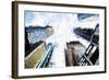 Times Square Buildings II - In the Style of Oil Painting-Philippe Hugonnard-Framed Giclee Print