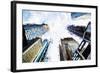 Times Square Buildings II - In the Style of Oil Painting-Philippe Hugonnard-Framed Giclee Print