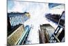 Times Square Buildings II - In the Style of Oil Painting-Philippe Hugonnard-Mounted Giclee Print