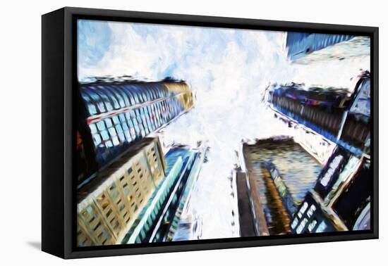 Times Square Buildings II - In the Style of Oil Painting-Philippe Hugonnard-Framed Stretched Canvas