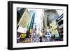 Times Square Buildings III - In the Style of Oil Painting-Philippe Hugonnard-Framed Giclee Print