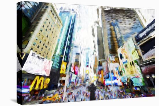 Times Square Buildings III - In the Style of Oil Painting-Philippe Hugonnard-Stretched Canvas