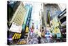 Times Square Buildings III - In the Style of Oil Painting-Philippe Hugonnard-Stretched Canvas