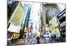 Times Square Buildings III - In the Style of Oil Painting-Philippe Hugonnard-Mounted Giclee Print